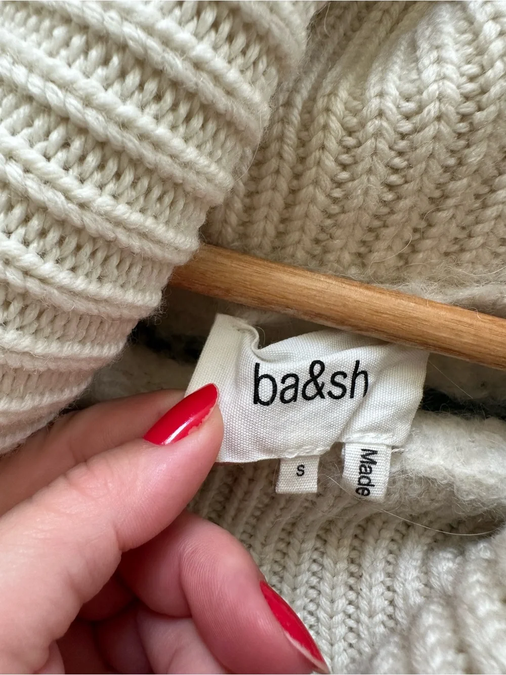 Ba&sh Iceberg Turtleneck Sweater in Natural Ivory white Nordic XS pink
